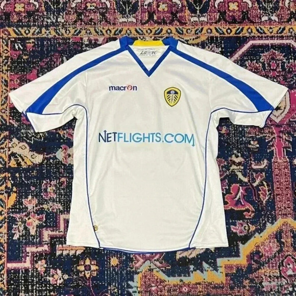 LEEDS UNITED 2008-2009 HOME FOOTBALL SHIRT JERSEY DELPH #15 SIZE US Medium‎ EU L